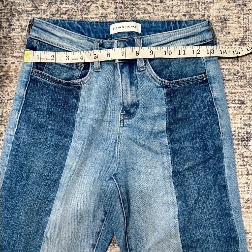 Flying Monkey Jeans Womens Size 25 Cropped Denim Distressed Mid Rise - Picture 5 of 9